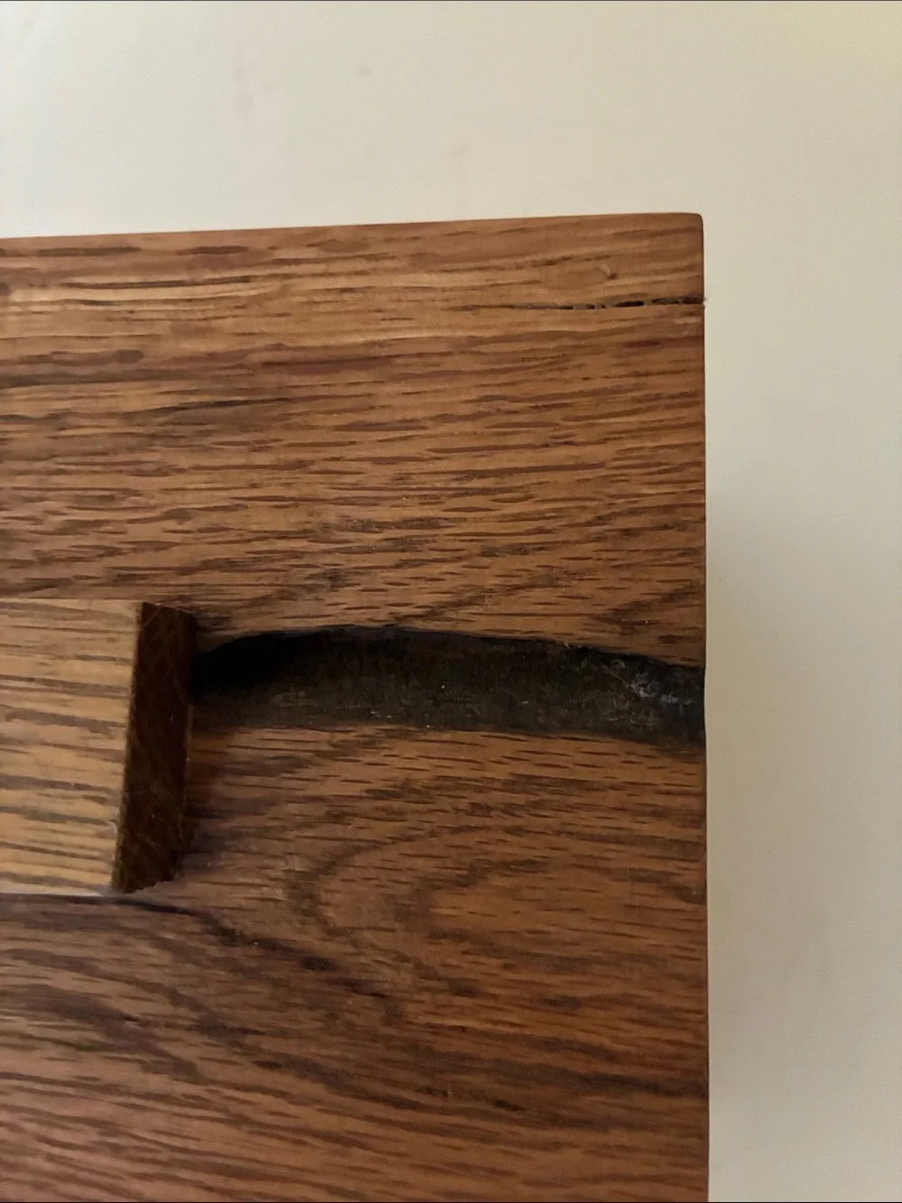 Hand Crafted Wooden Vanity Tray Box - Natural Oak Brown